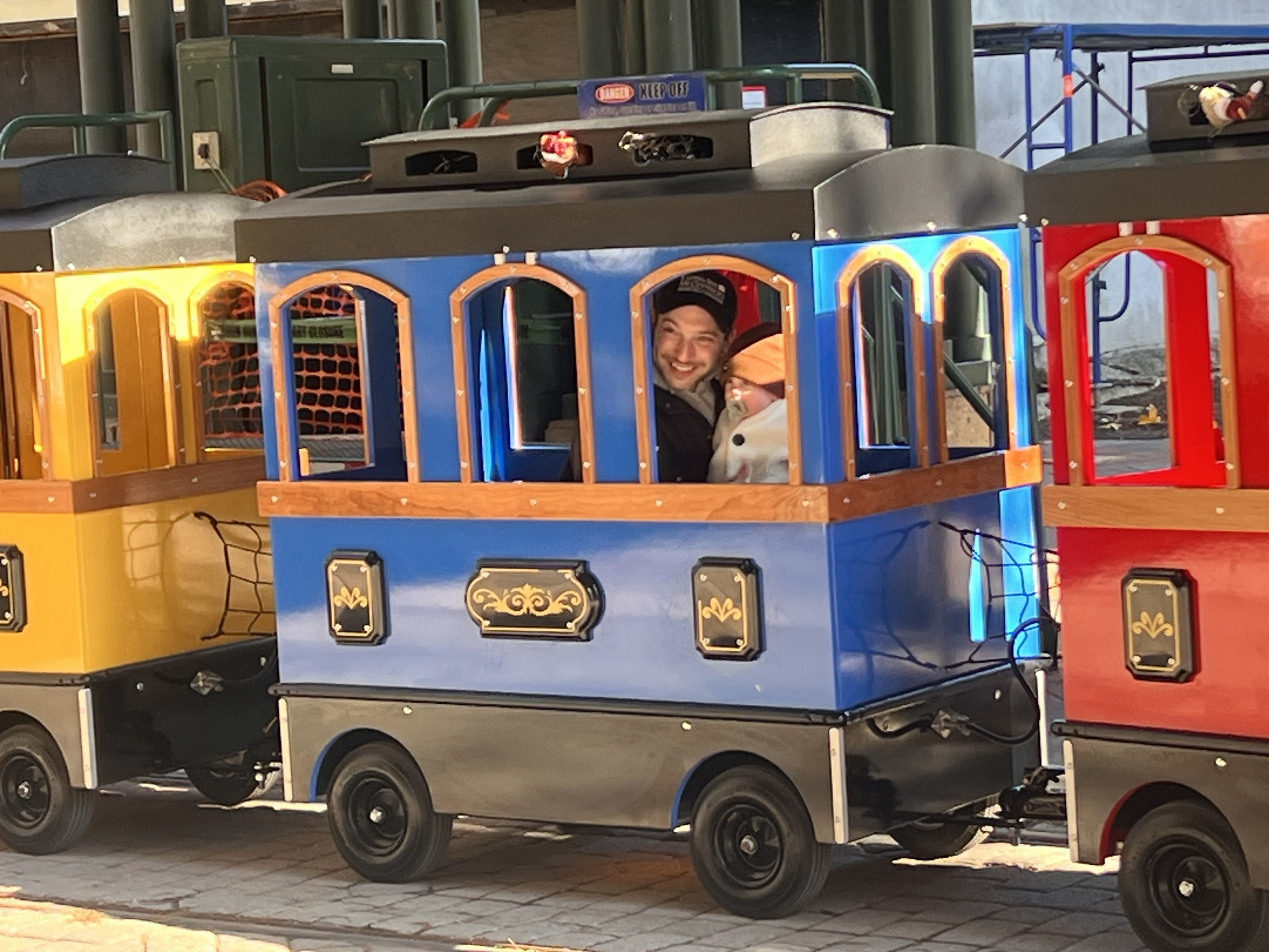 Guests riding the Memphis Deluxe Express trackless train